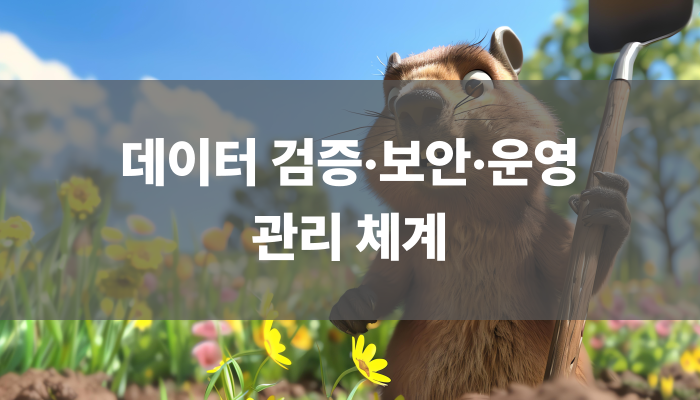 데이터 검증·보안·운영 관리 체계