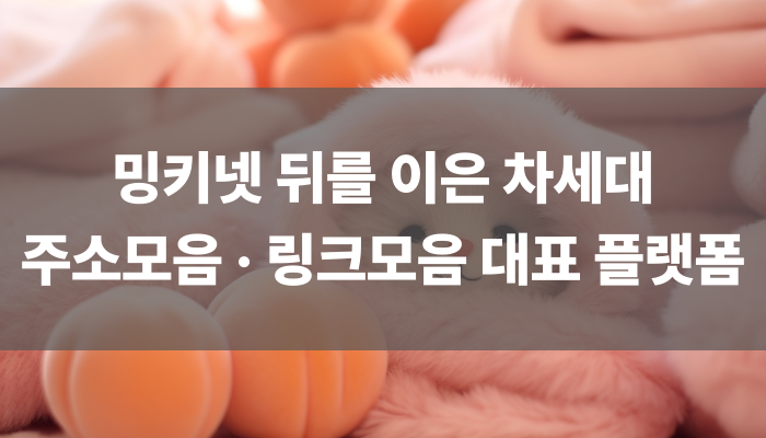 밍키넷 뒤를 이은 차세대 주소모음 링크모으 대표 플랫폼