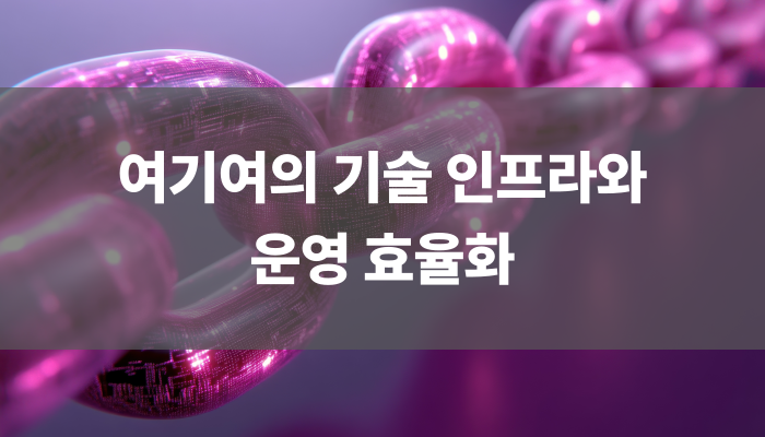 여기여의 기술 인프라와 운영 효율화