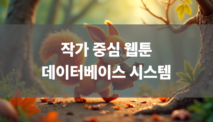 작가 중심 웹툰 데이터베이스 시스템