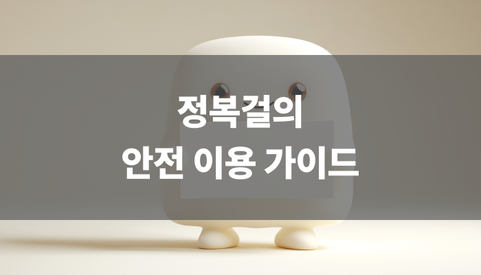 정복걸의 안전 이용 가이드